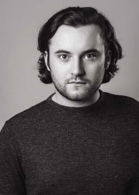 actor headshot in black and white, shot in studio in Coventry